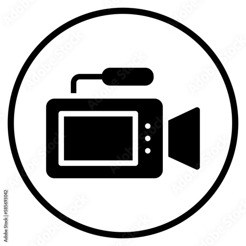 video camera glyph icon