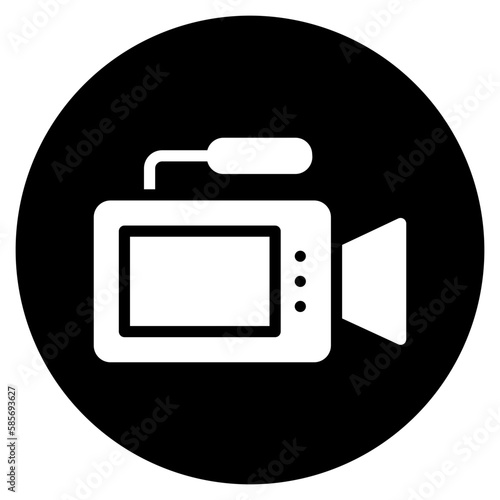 video camera glyph icon