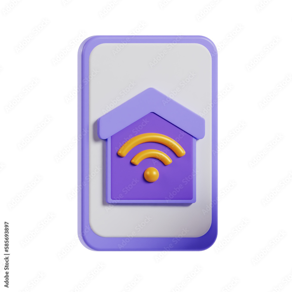 Smart home 3d icon Smart home 3d icon