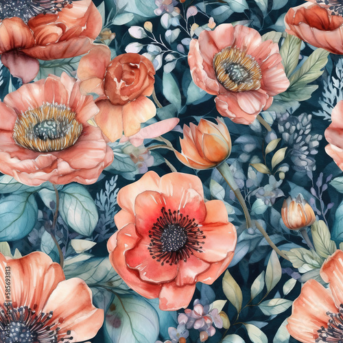 Wallpaper Mural Flower Book Pattern Torontodigital.ca