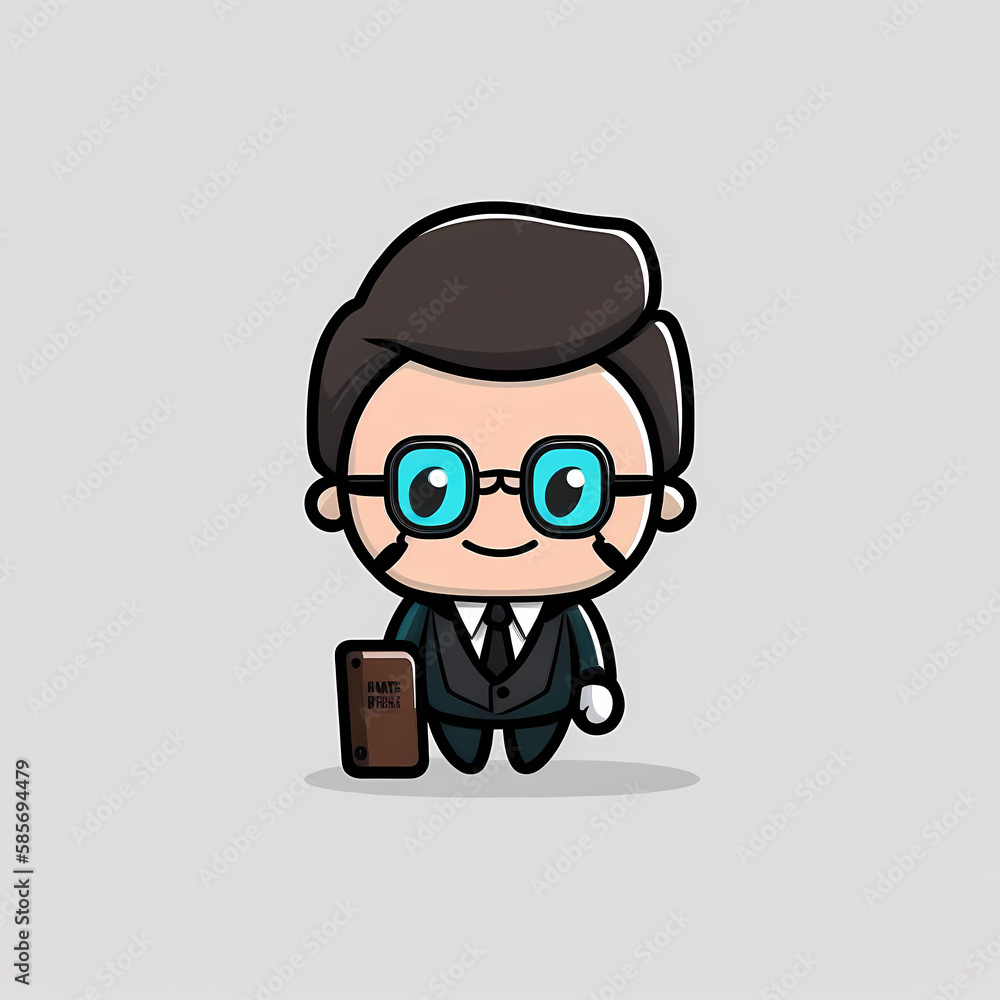 Lawyer Icon Logo. Generative AI