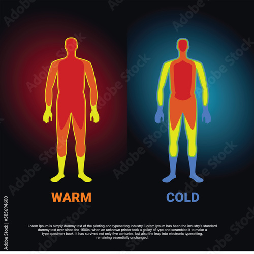Body temperature ,Vector Illustration