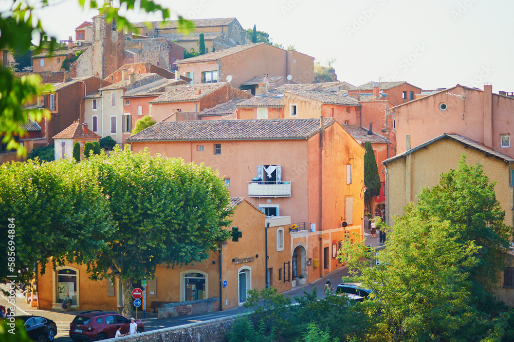 Scenic view of streets of Roussillon, Provence, France