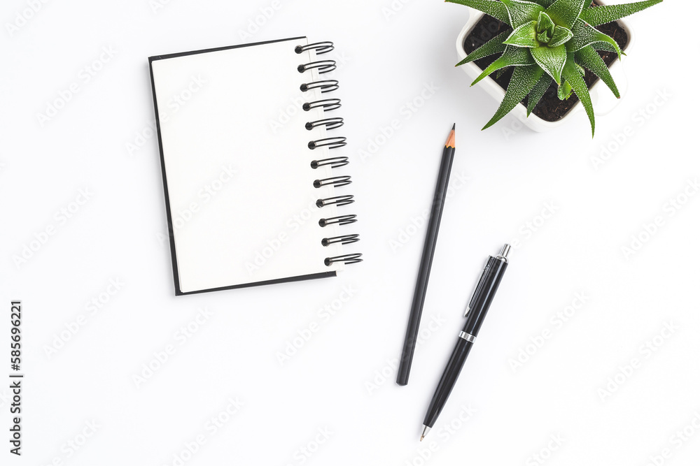Elegant business background with empty notebook Elegant business background with empty notebook