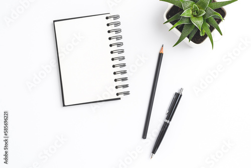Elegant business background with empty notebook