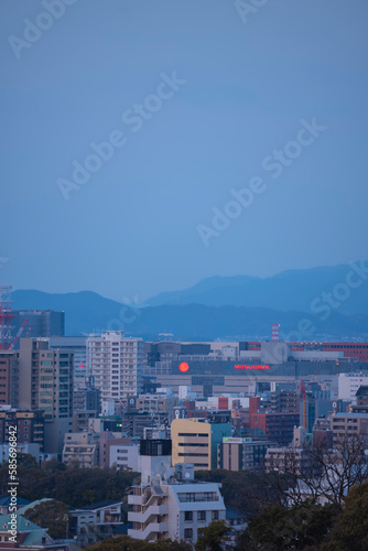 南公園西展望台から望む福岡市天神の夜景