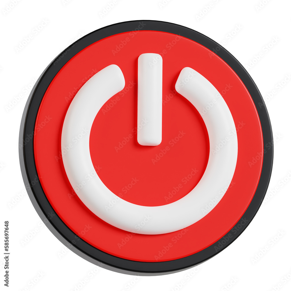 red power button