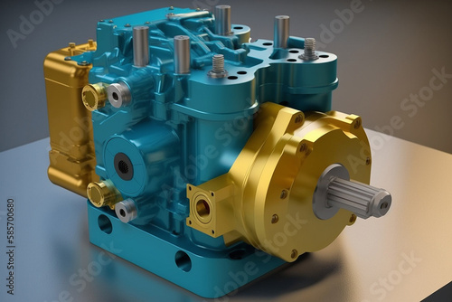 Hydraulic Piston Pump: A pump used to generate and transfer fluid power in hydraulic systems, common in heavy machinery and industrial equipment. 