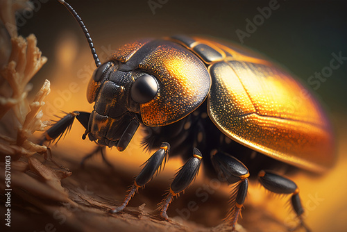 close up of a wasp, Generative AI