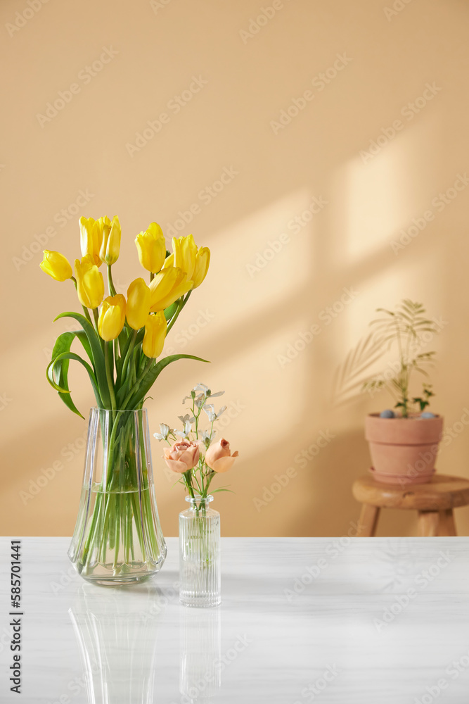 A cozy home with sunlight shining through the
windows and fresh flowers A cozy home with sunlight shining through the
windows and fresh flowers