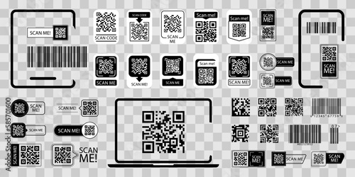 Scan me qr code with devices. Barcode product scanner