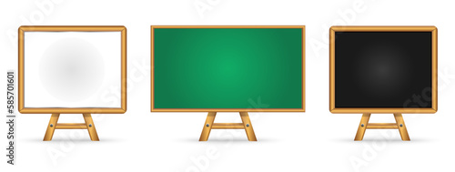 Set of school board background. Blackboard collection