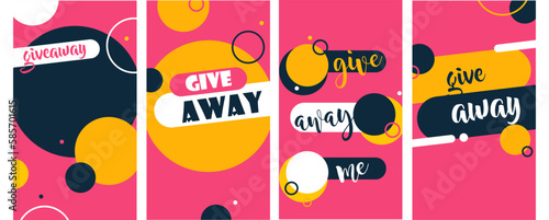 Giveaway banner background. Event promotion giveaway background