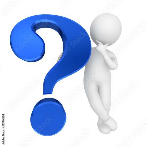 Blue question mark