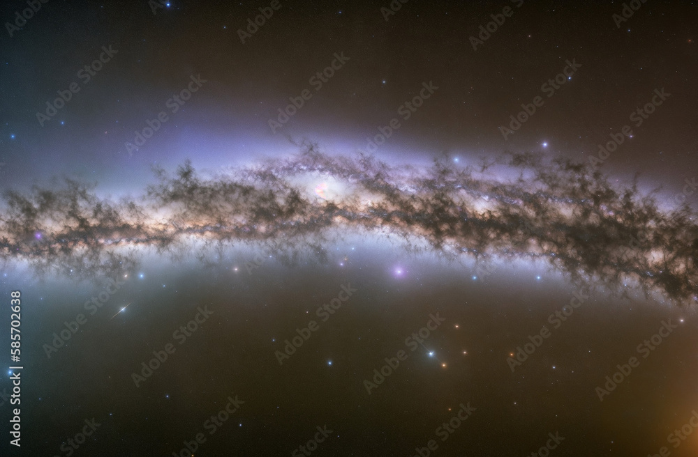 milky way stars background created with Generative AI technology
