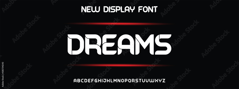 DREAMS Abstract Fashion font alphabet. Minimal modern urban fonts for ...