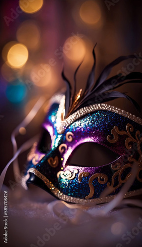 venetian carnival masks, Generative AI