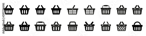 Shopping basket icon - vector illustration. Shop cart, bag, online purchase, retail vector illustration design on white background.