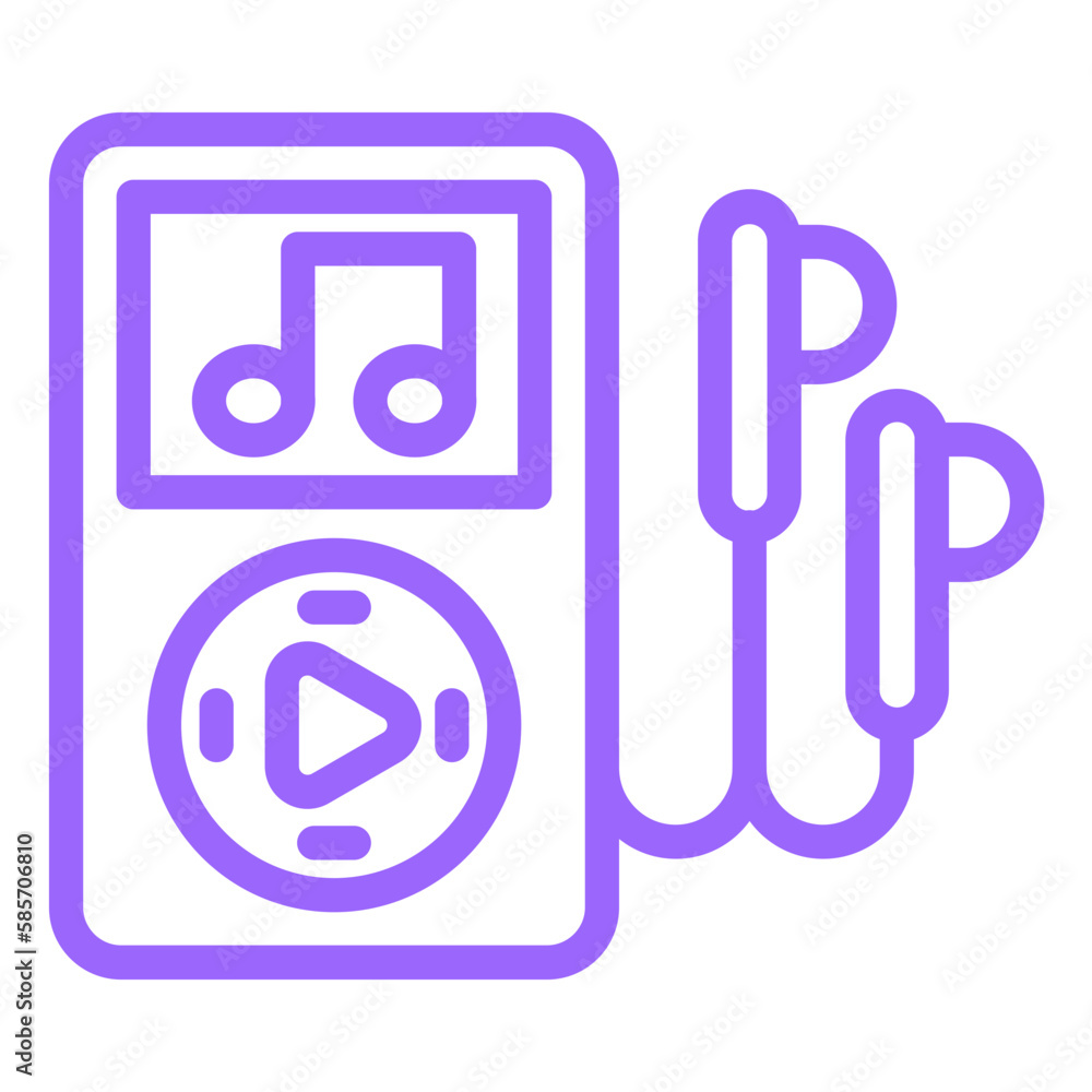 Vector Design Music Player Icon Style Vector Design Music Player Icon Style