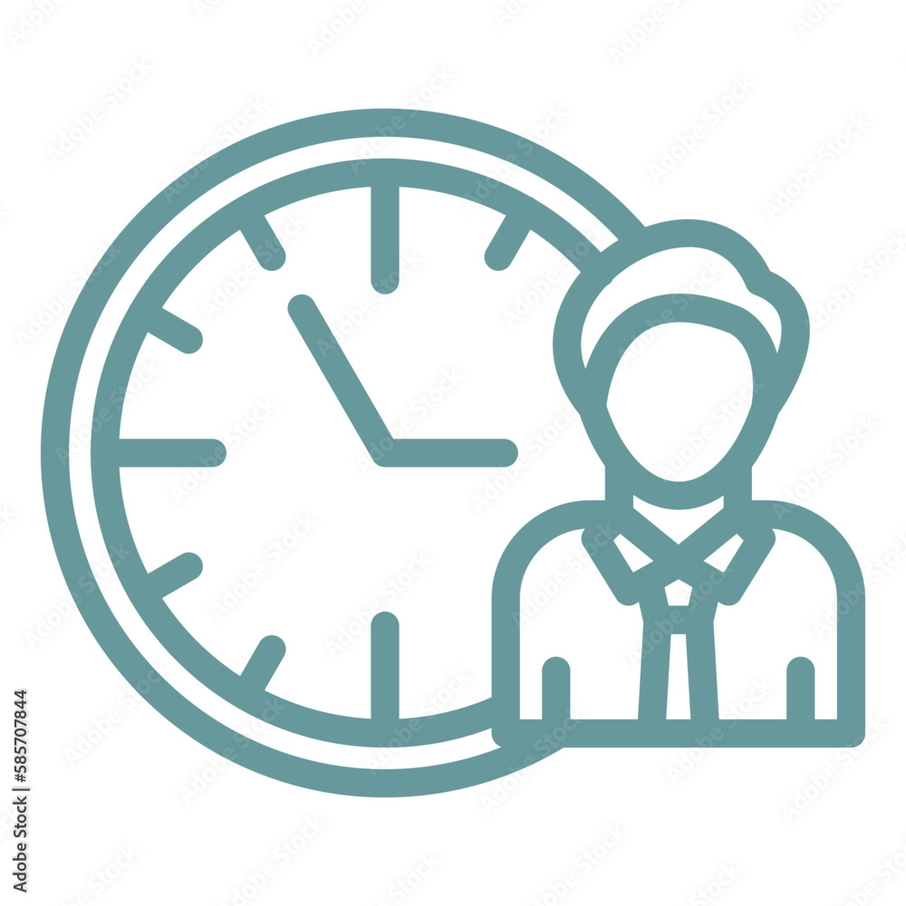 Fototapeta premium Vector Design Working Hours Icon Style