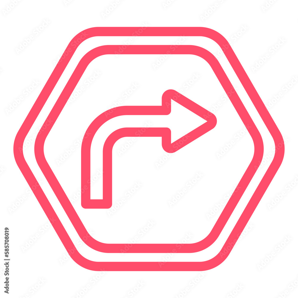 Vector Design Turn Right Icon Style Vector Design Turn Right Icon Style