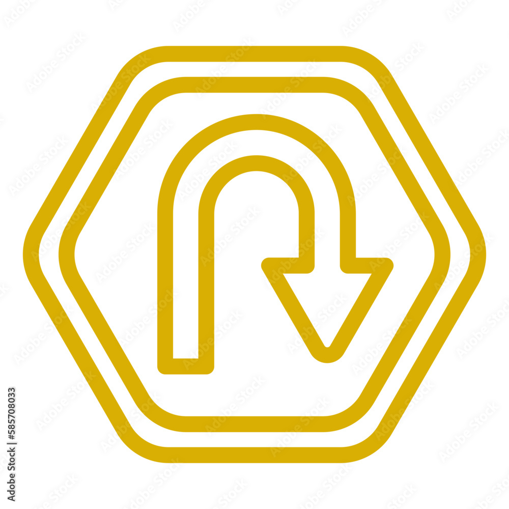 Vector Design U Turn Icon Style Vector Design U Turn Icon Style