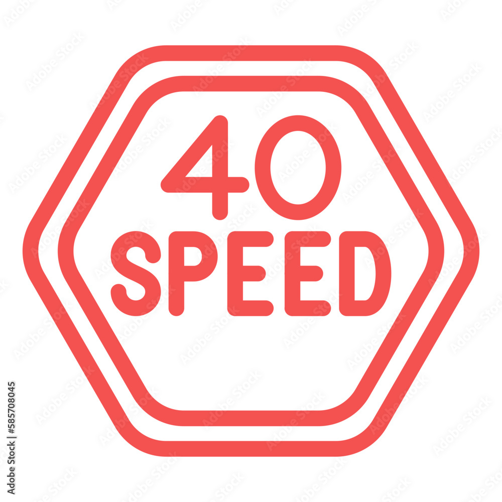 Vector Design 40 Speed Limit Icon Style Vector Design 40 Speed Limit Icon Style