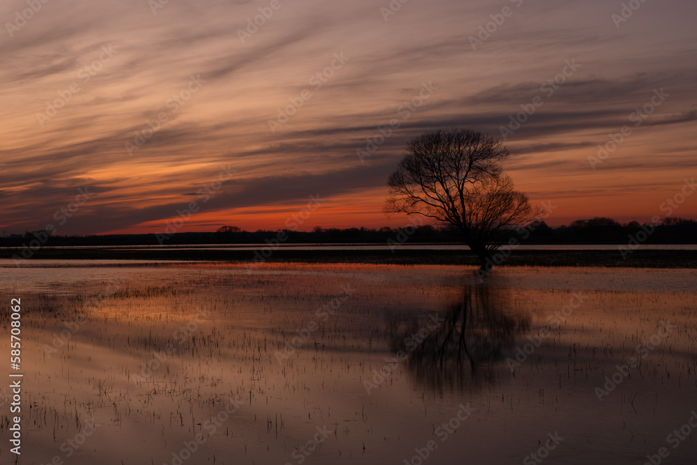sunset over the Warsaw-Berlin proglacial valley sunset over the Warsaw-Berlin proglacial valley