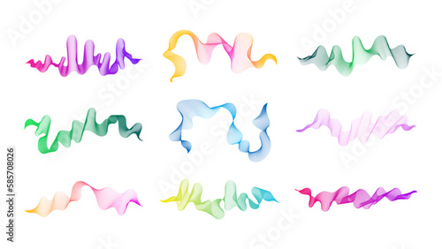 Abstract backdrop with wave gradient lines