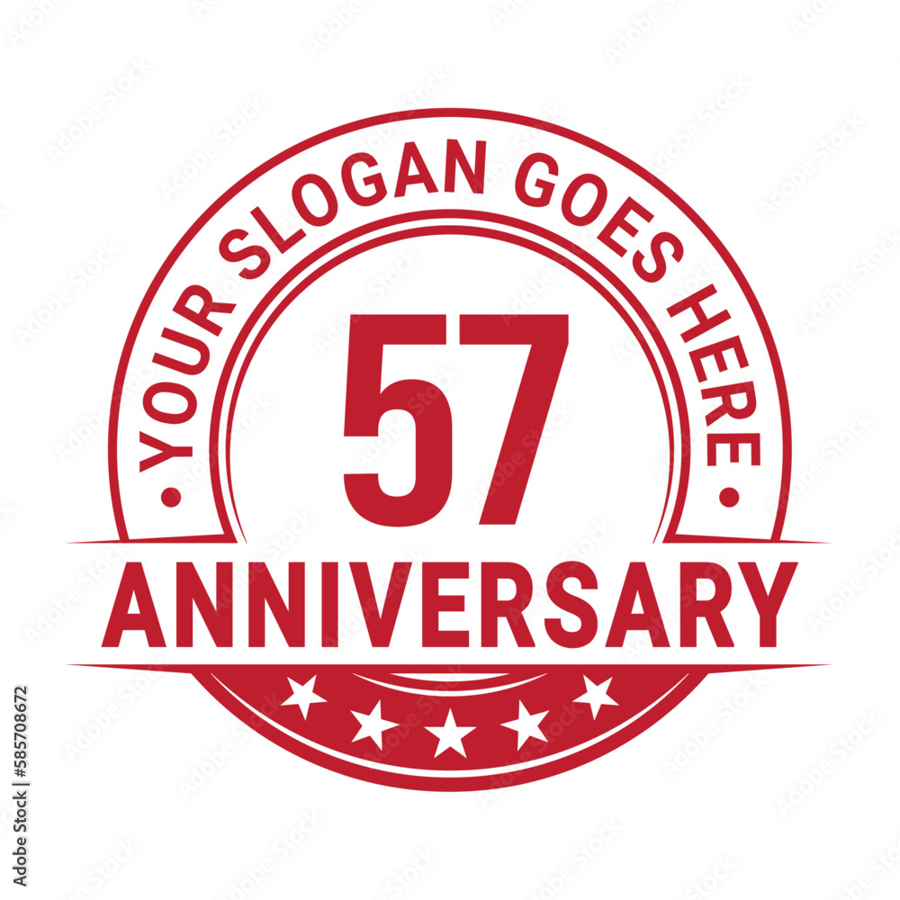 57 years anniversary logo design template. Vector illustration. 57 years anniversary logo design template. Vector illustration.