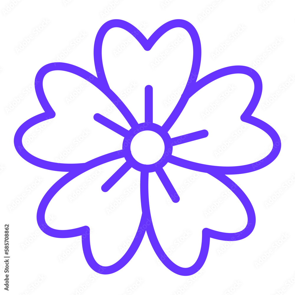 Vector Design Cherry Blossom Icon Style Vector Design Cherry Blossom Icon Style