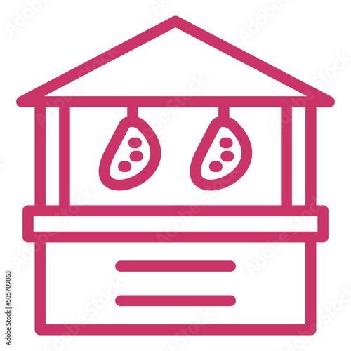 Vector Design Meat Stall Icon Style