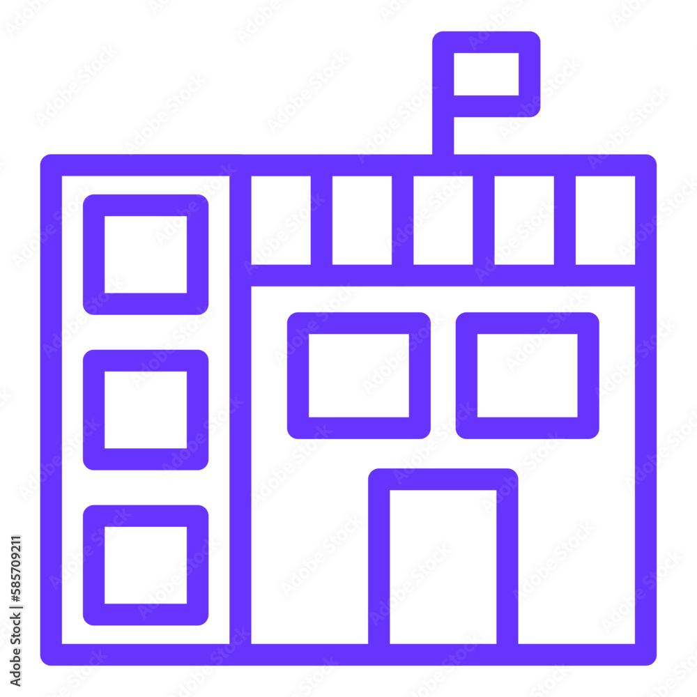Vector Design Embassy Icon Style Vector Design Embassy Icon Style
