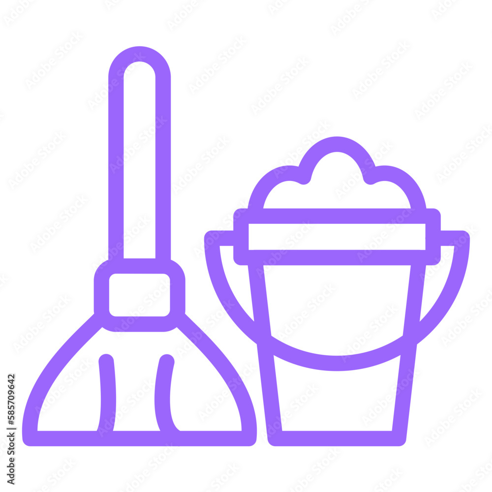 Vector Design Mop Icon Style