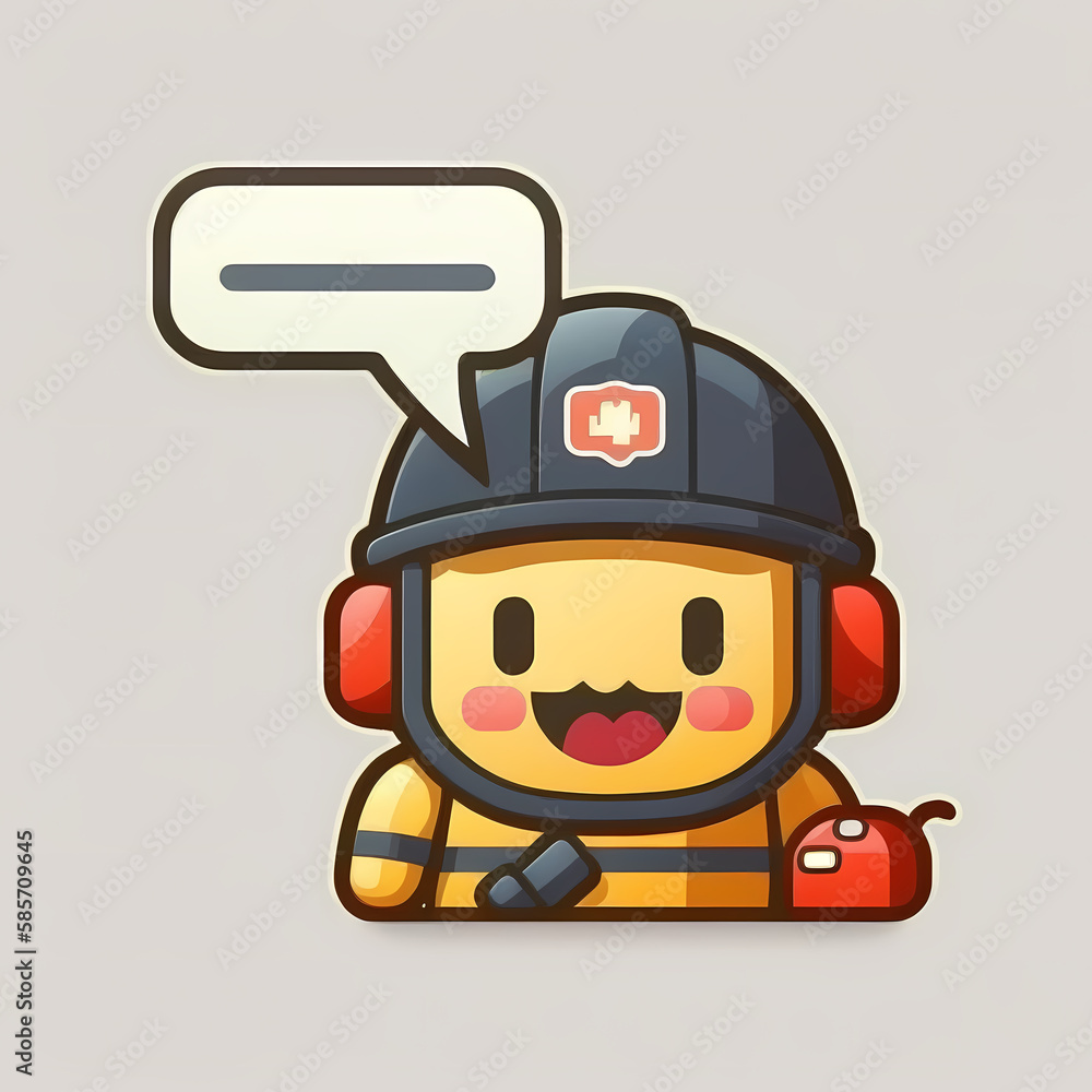 Fire Fighter / Fire Man Logo. Generative AI Fire Fighter / Fire Man Logo. Generative AI