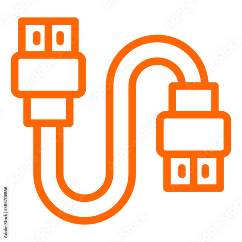 Vector Design Hdmi Cable Icon Style