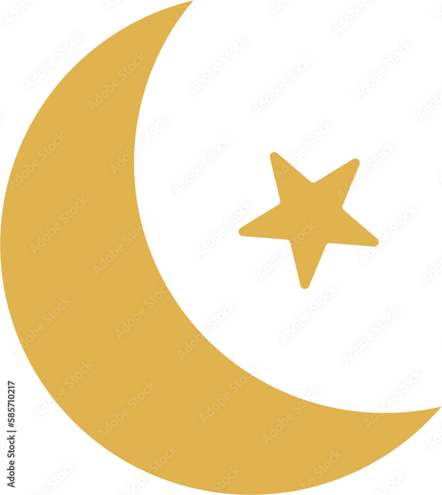 moon and star icon Ramadan and Islamic Eid moon and star icon Ramadan and Islamic Eid