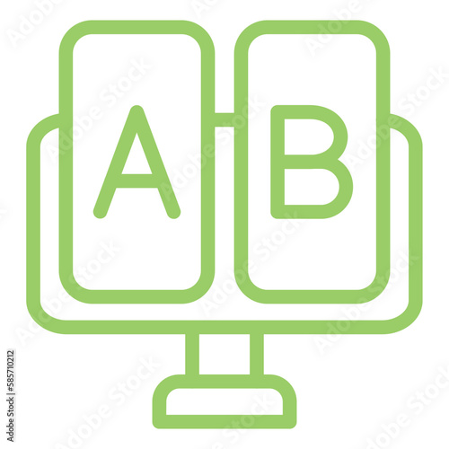 Vector Design AB Testing Icon Style