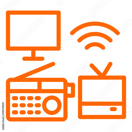 Vector Design Mass Media Icon Style
