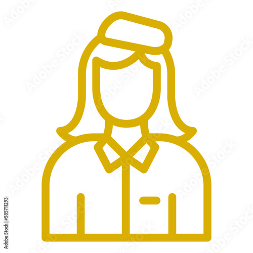 Vector Design Air Hostess Icon Style