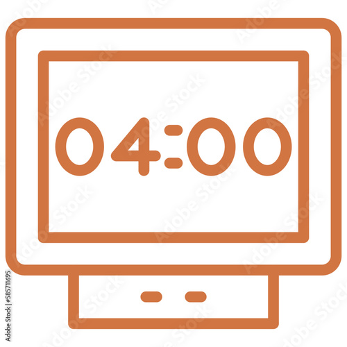 Vector Design Digital Clock Icon Style