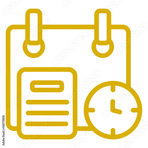 Vector Design Time Plan Icon Style