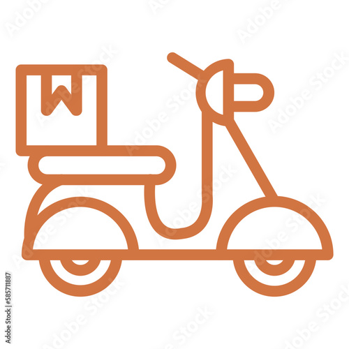 Vector Design Motorbike Delivery Icon Style