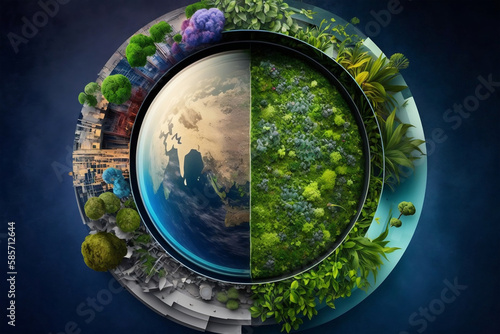 green planet earth, Generative AI