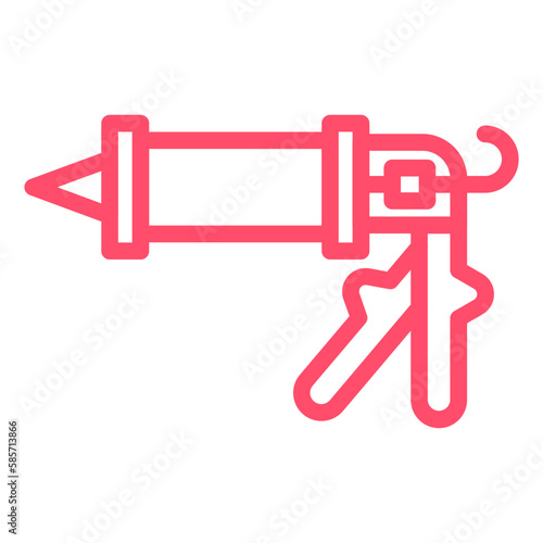 Vector Design Caulking Gun Icon Style