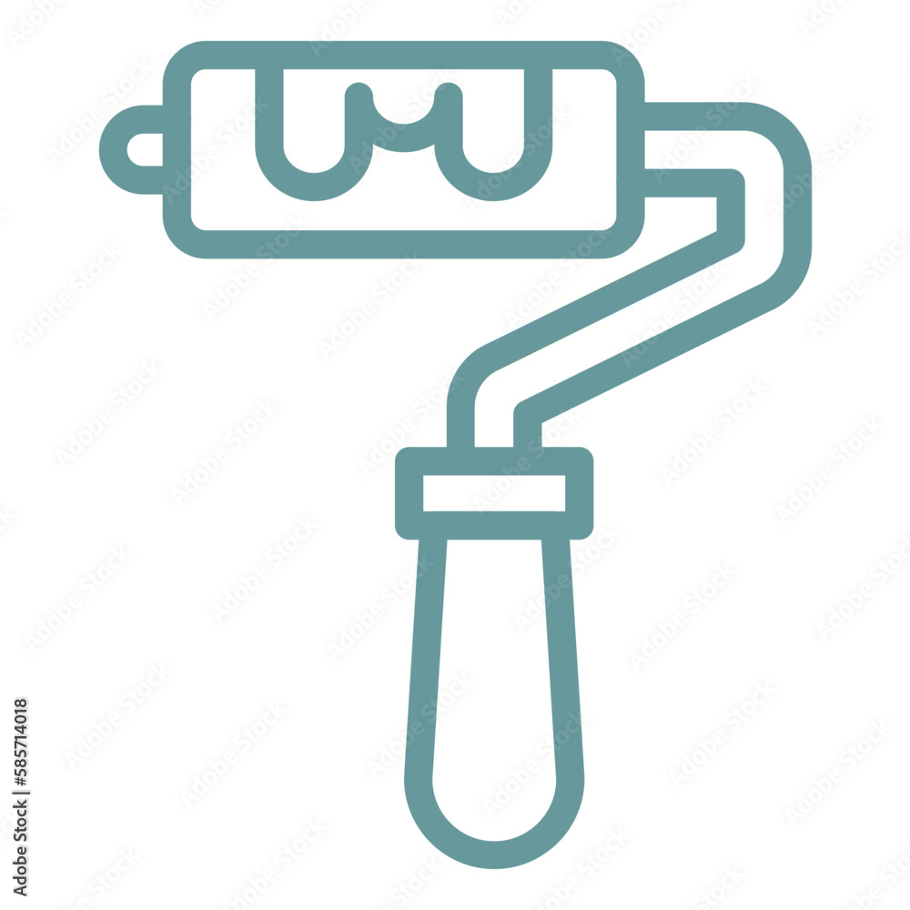 Vector Design Paint Roller Icon Style Vector Design Paint Roller Icon Style