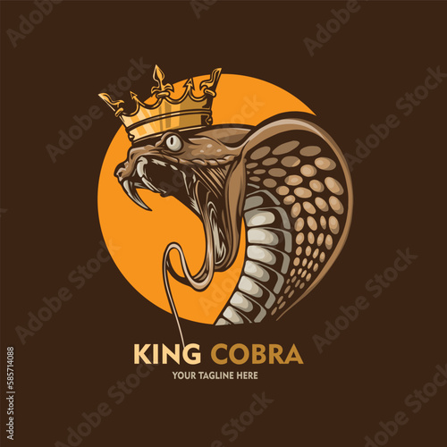 king cobra mascot logo vector illustration