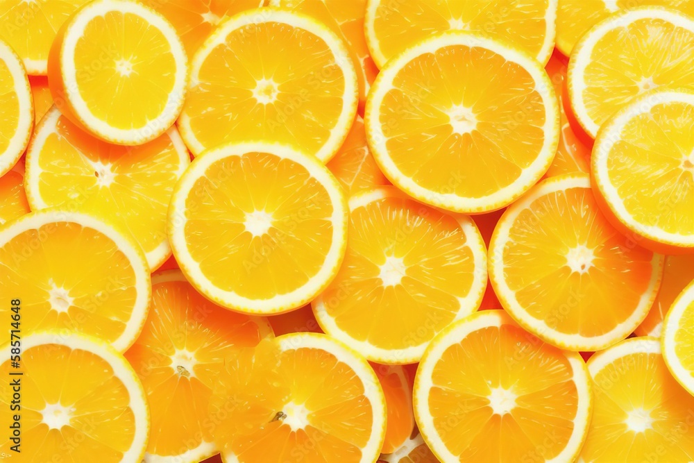 Group of slices, whole of fresh orange fruits isolated on white background, Generative AI. Group of slices, whole of fresh orange fruits isolated on white background, Generative AI.