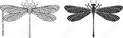 Outline dragonfly