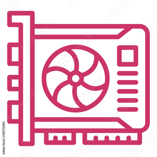 Vector Design Vga Card Icon Style